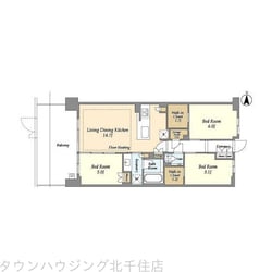 ドゥーエ町屋の物件間取画像